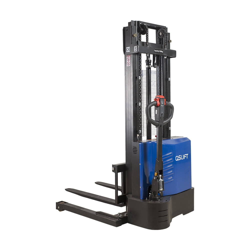 (Lithium Pugna ut optio) Light- Officium walkie Power Stacker Cum Straddle crure 1000/1200KG Capacity elevatio altitudo 1600-3500mm